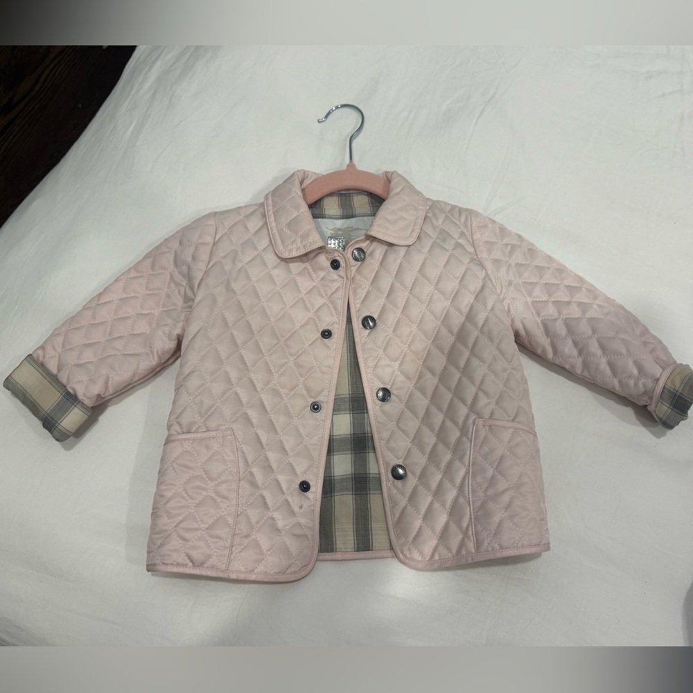 Pink Quilted Burberry Jacket